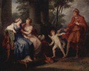 Angelica Kauffmann Venus convinces Helen to go with Paris oil on canvas